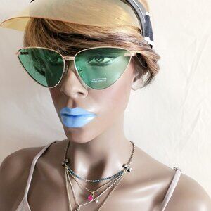 Green Cat Eye Sunglasses